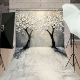 Aperturee - Aperturee Painted Spring Blossoms Tree Fine Art Sweep Backdrop